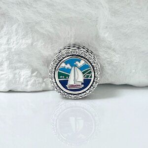 Pandora SML Smith Mountain Lake Exclusive Bead Charm S925 Silver Charm